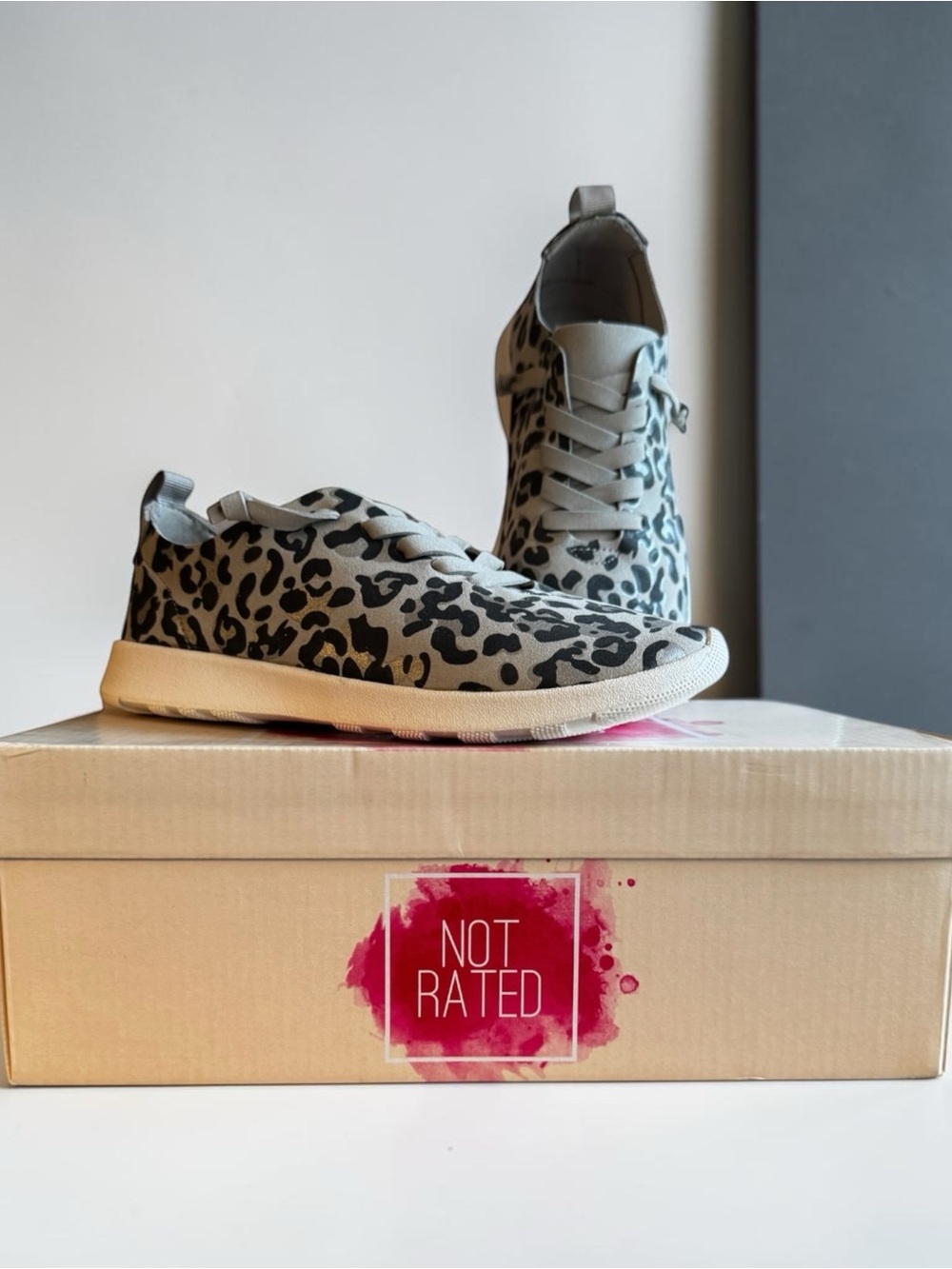 Not Rated Leopard Print Women’s Sneakers New